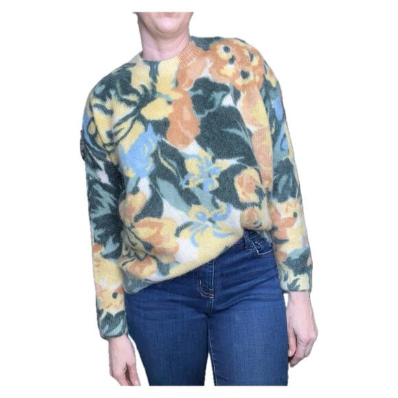 Sezane x Les Composantes Floral Wool Mohair Pullover Sweater Size Small - Picture 8 of 8